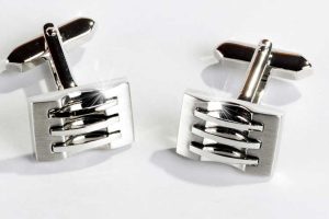 Gemelos metal rayas Jocaymu